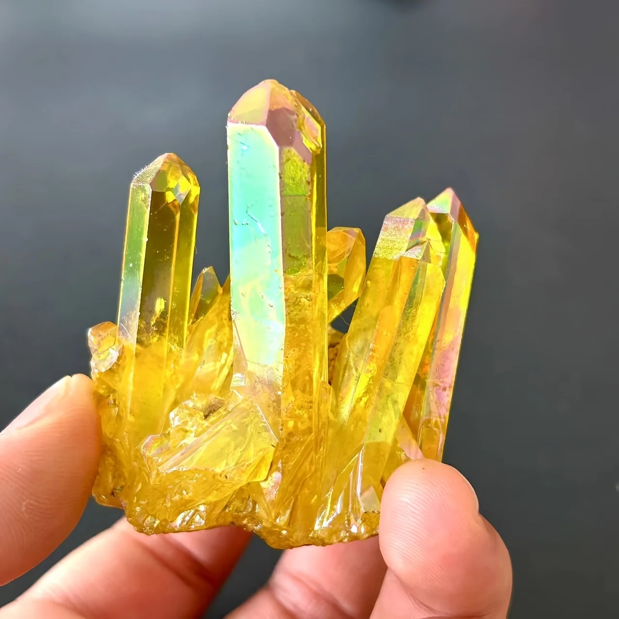 Cluster Rough Stone, Yellow Mineral Specimen, Office and Home Decoration Quartz, Holiday Gifts, Creative Gifts