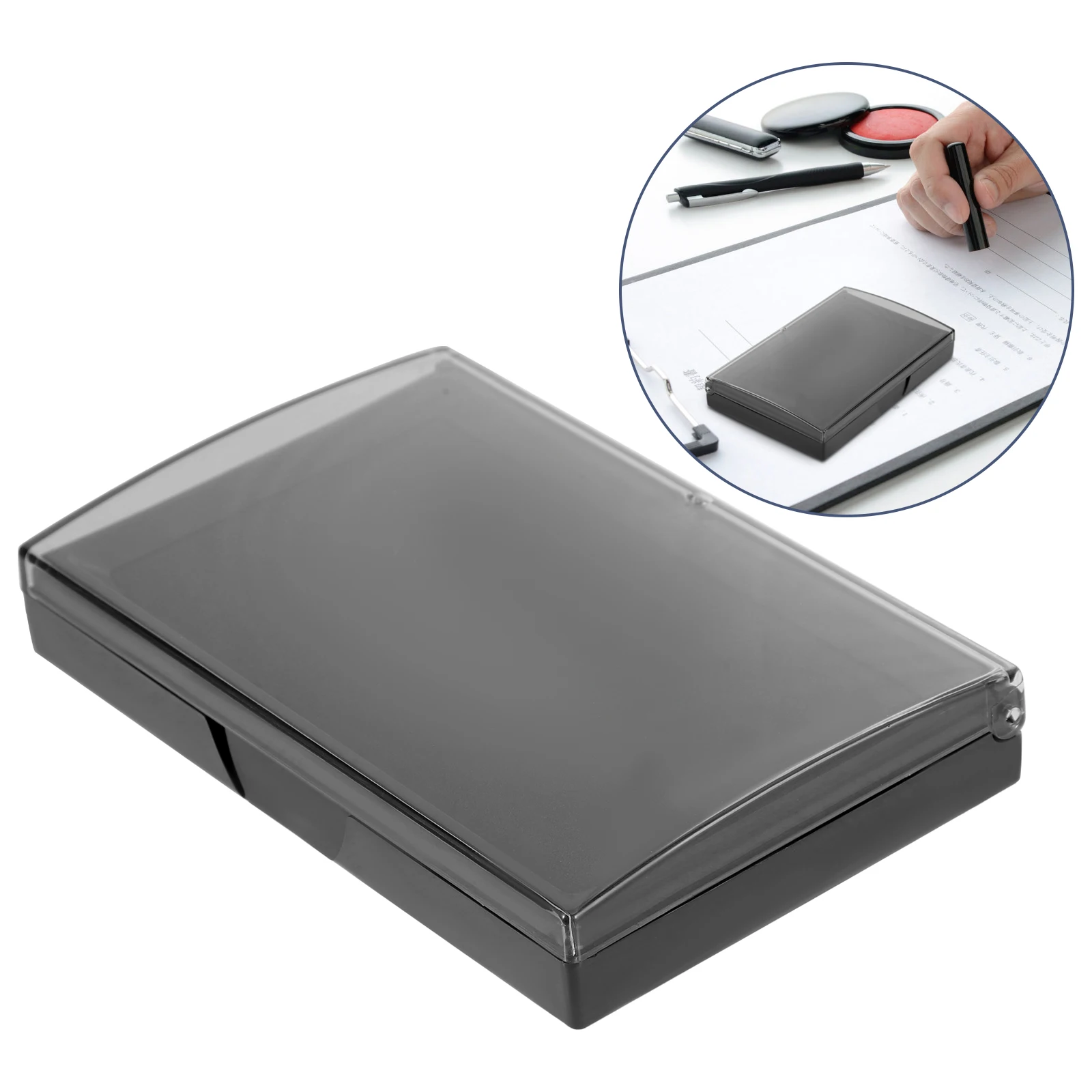  Inkpad Stamp Box Calligraphy Supply Water Color Painting Inkpad Drawing Black Dye Pads Exquisite Retro Chinese Office Stamp