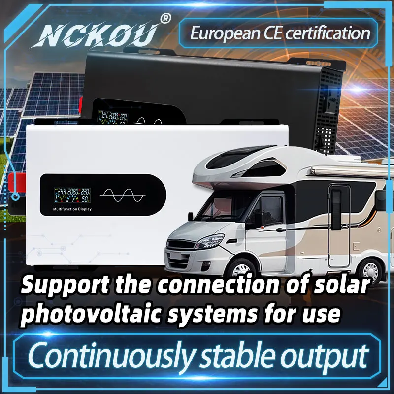 Imagem -02 - Inversor Solar Off Grid Pure Sine eu Plug Inversor Onda Pura Bancos de Energia 12v 24v 110v 220v 48v 72v 5000w 10kw