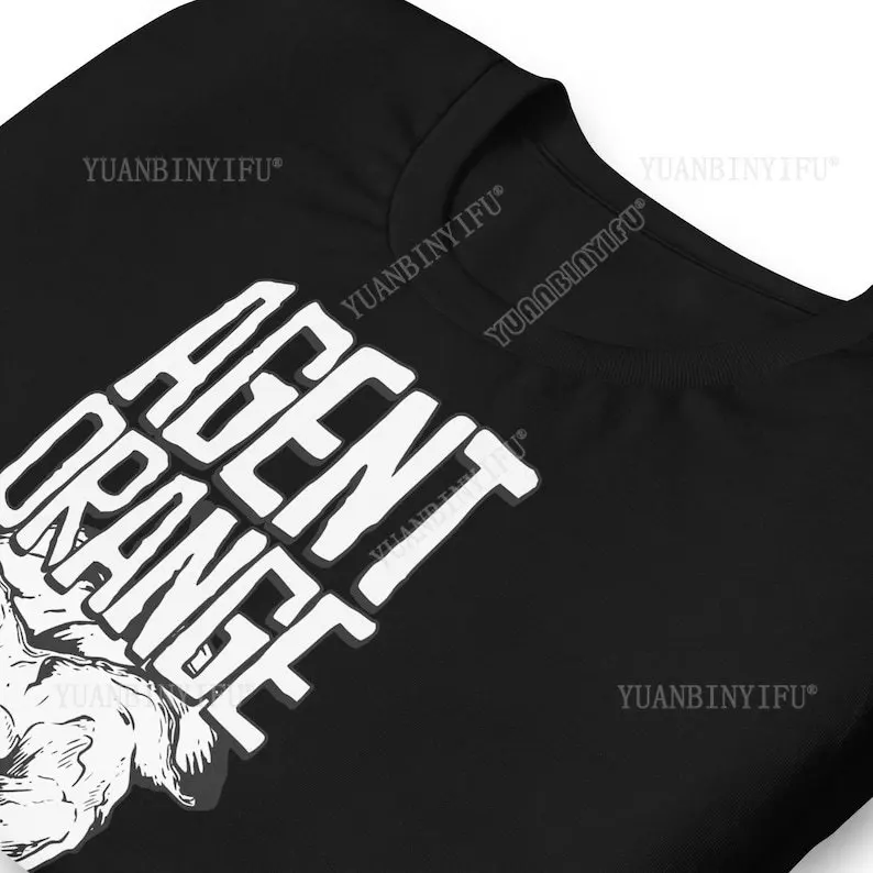 Agent Orange Band T-Shirt: Vintage Skate Punk Style Gothic Death Metal Band,  Round Neck, Pure Cotton, Short Sleeve, Shirt