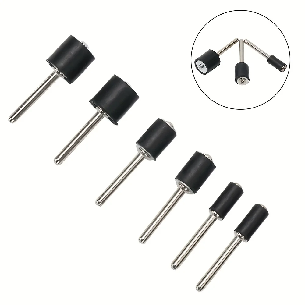 

Резиновый вал из 6 предметов, 1/8-дюймовый набор шлифовальных кругов для вращающегося инструмента, соединительный стержень, фиксированная ручка, аксессуары для электроинструментов