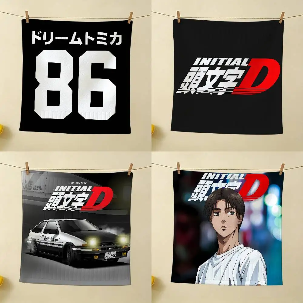 Anime Initial D-D Aesthetics For Whole House Use Polyester Cotton Daily Towel, Hanging Kitchen Hand Wiping Cloth, Durable