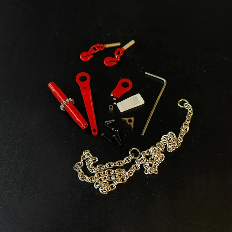 1 Set Simulated iron chain tensioner for 1/14 Tamiya RC Truck Car For scania For volvo For man
