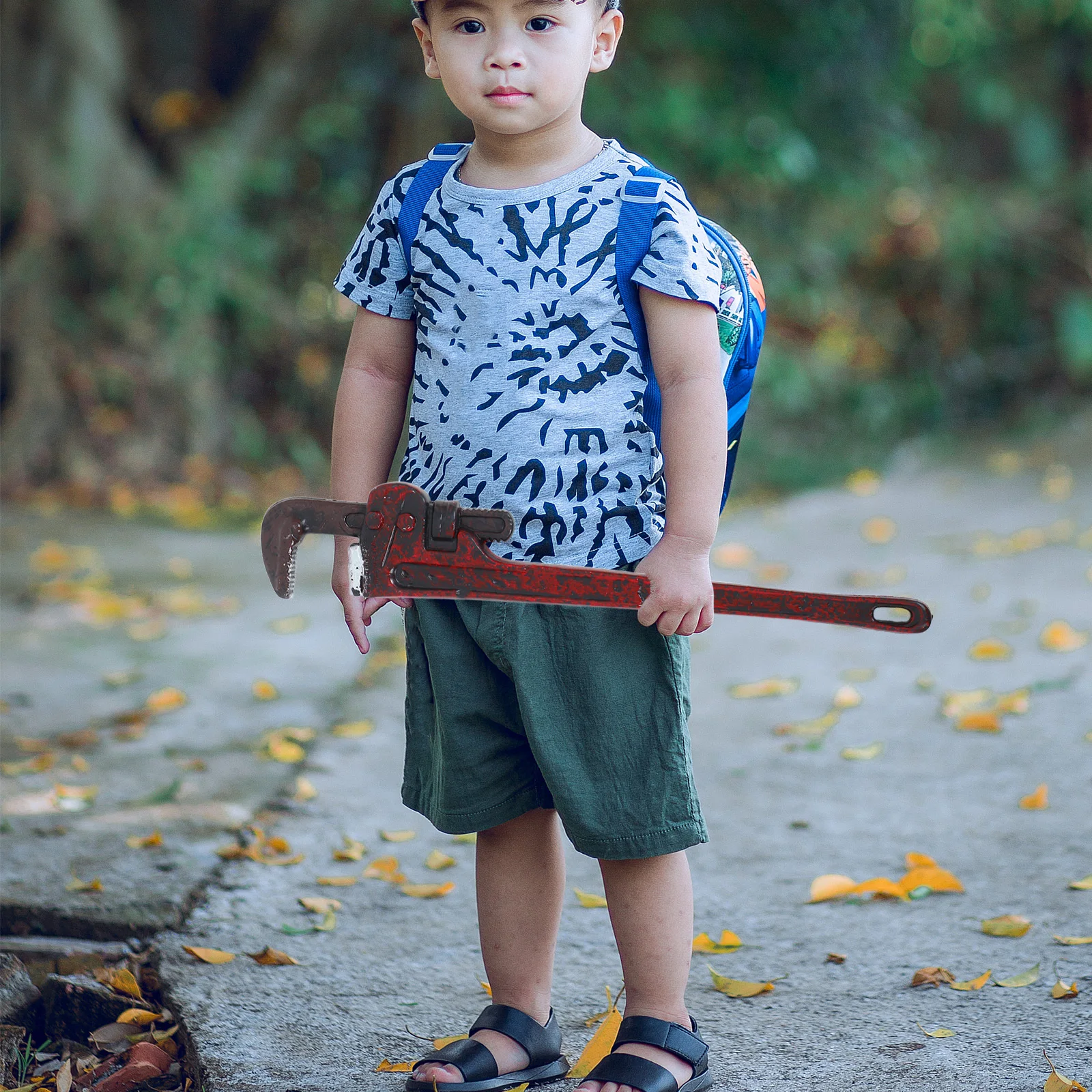 Realistic Simulation Spanner for Toddlers Pretend Play Wrench Role Play Construction Tool Kid Safe Plastic Mini Spanner Prank