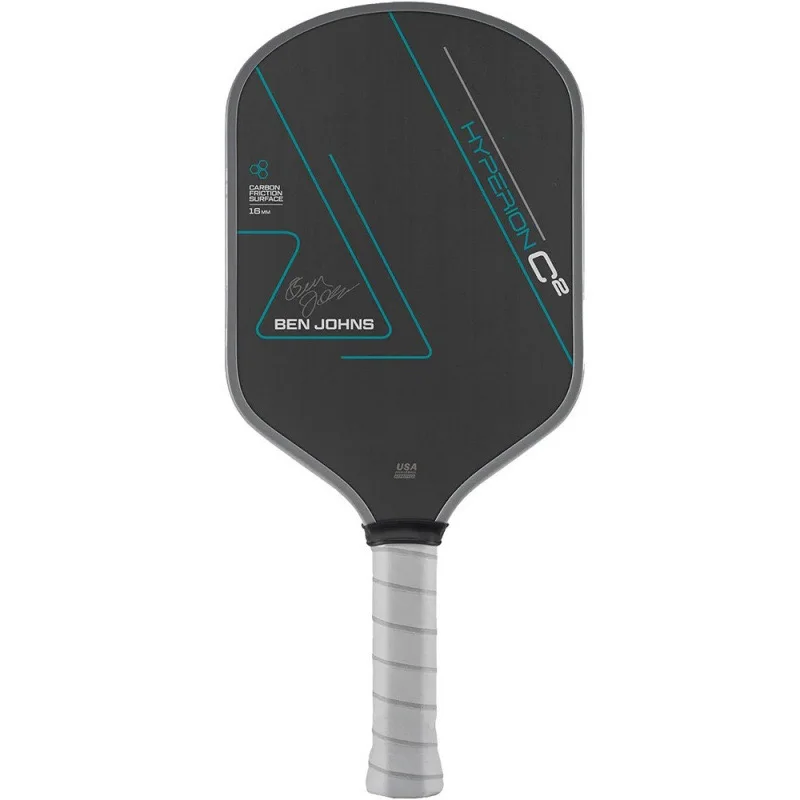 Hyperion-paleta de Pickleball de fibra de carbono C2 T700, superficie de fricción, núcleo de potencia de polímero de 16mm, potencia mejorada, giro y Control