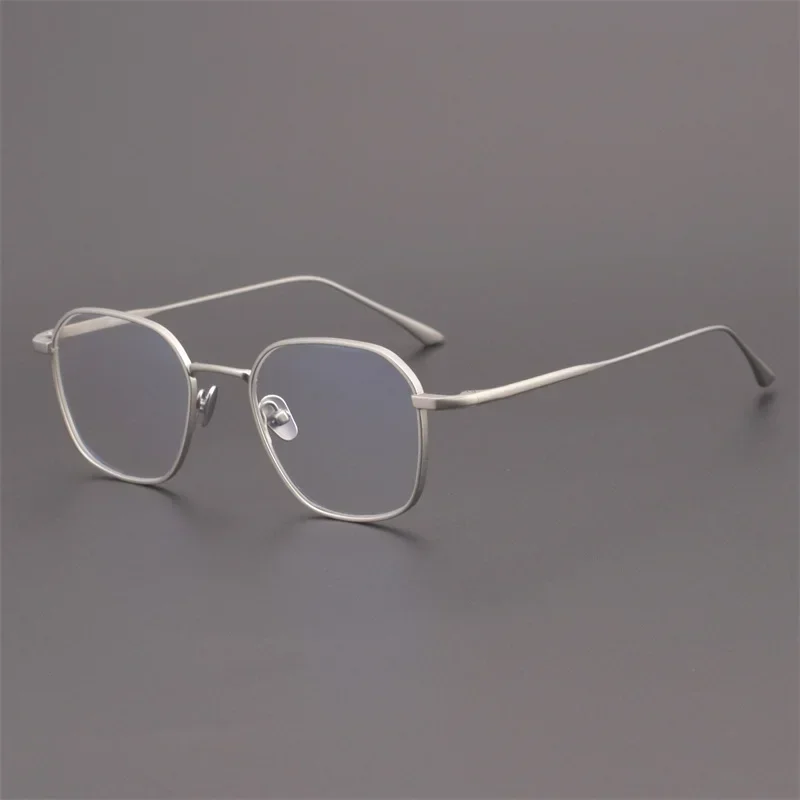 

New Handmade Ultra Light Pure Titanium Eyeglasses Frame Rectangle Women's Anti Blue Light Prescription Glasses Male Japanese