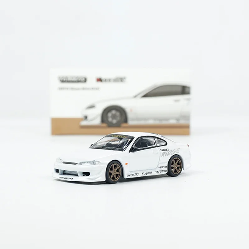 Tarmac Works 1/64 VERTEX  Silvia S15 Alloy Die-Cast Vehicle -White Metallic