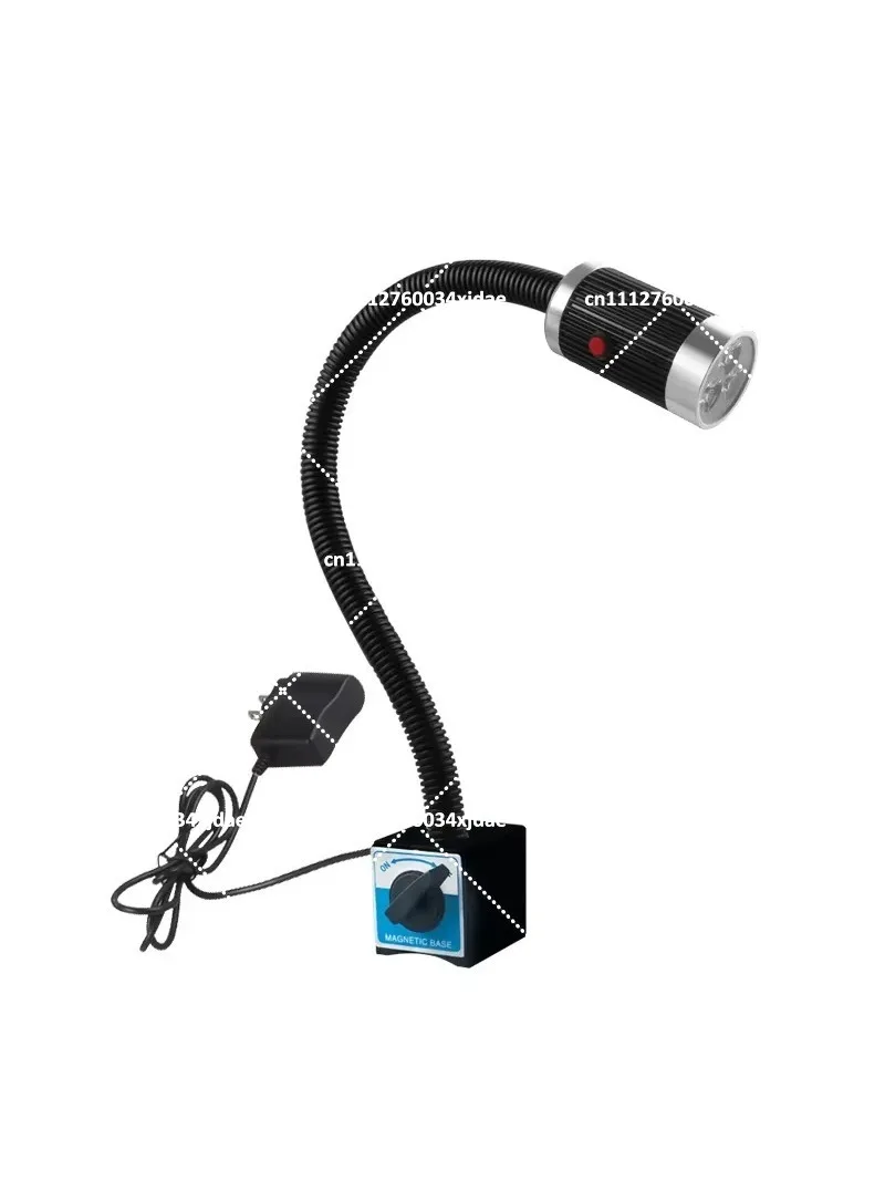 LED Magnetic Work Light with Strong Base, 360° Flexible Shop Light for CNC Lathe Sewing Machine, 24-36V/110V-220V