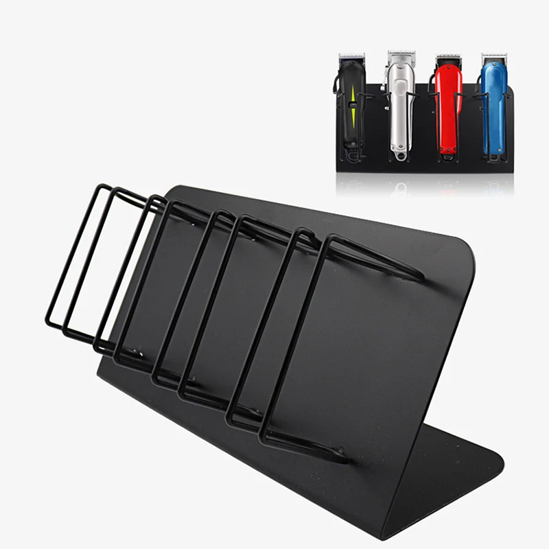 4-فتحات مقص الشعر الكهربائية حامل حامل للحلاقين ، الجدول العلوي الشعر المتقلب تخزين الرف الكهربائية مقص الشعر رف حامل