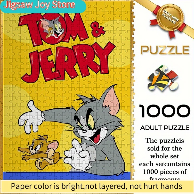 

Warner Bros. Seamless Puzzle Z8.27-50, Tom and Jerry Classic Chase,Durable Thickened DIY Jigsaw for Adults, Ideal Family Game,