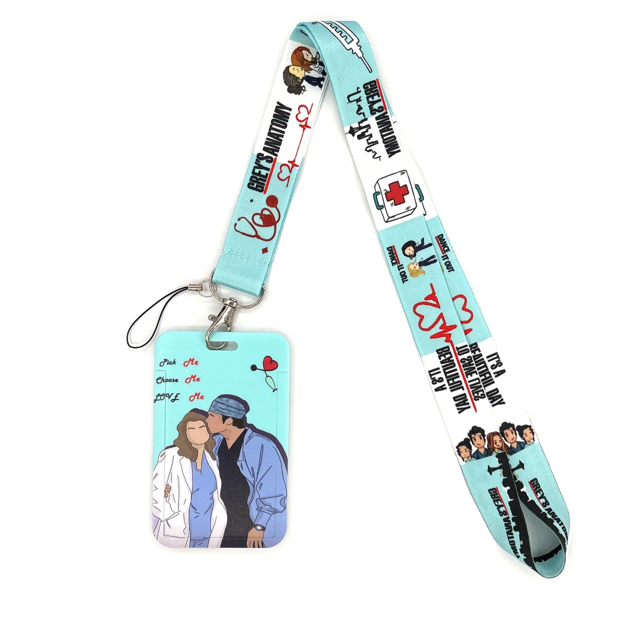 Medical Credential Holder Grey Anatomy Lanyards for Key Neck Strap For Card Badge Gym Keychain Keyring Nurse Doctor Accessories