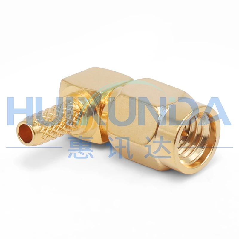 SSMA-C-JW-1.5 SSMA Bent Male Right Angle Crimp 50-1.5/RG316 Cable Mini SMA Connector