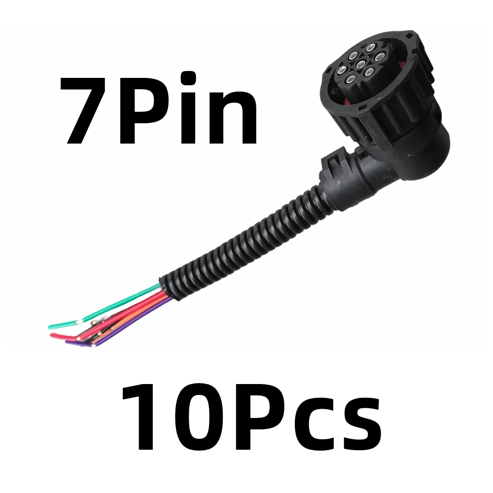 10Pcs Rear 7Pin Connector Plug For Scania Volvo FH FM FL Mercedes Benz Actros IVECO Truck Tail Lights Socket Accessories Parts