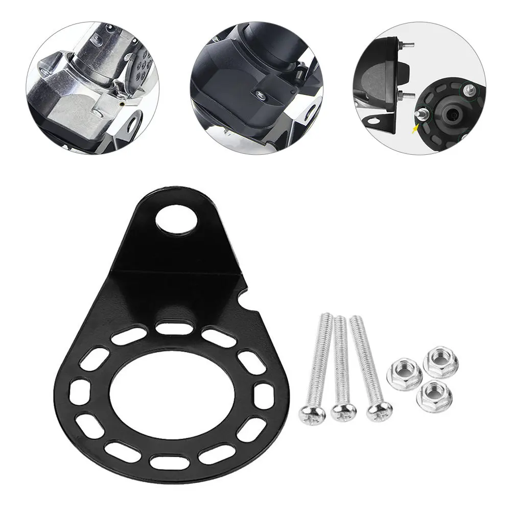 

Trailer Wiring Harness Mounting Bracket for 7-Way and 13-Way European Rv Trailer Sockets Heavy-Duty Metal Bracket with Glossy