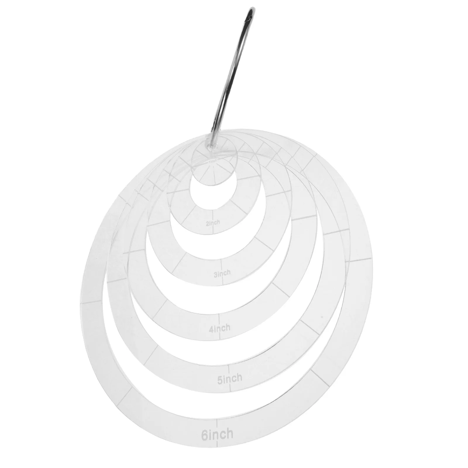6Pcs Quilting Template Precise Round Edge Clear Acrylic Sewing Patchwork Circle Rulers for Beginner DIY Crafts Quilting view 4