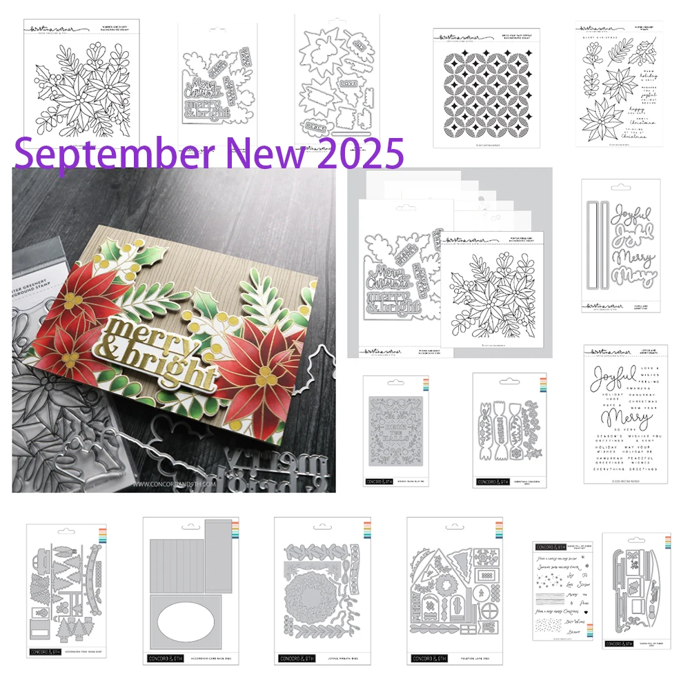 

New Christmas Winter Greenery Metal Cutting Dies Stamps Stencils Scrapbooking Craft Decoration Embossing Template DIY Handmade