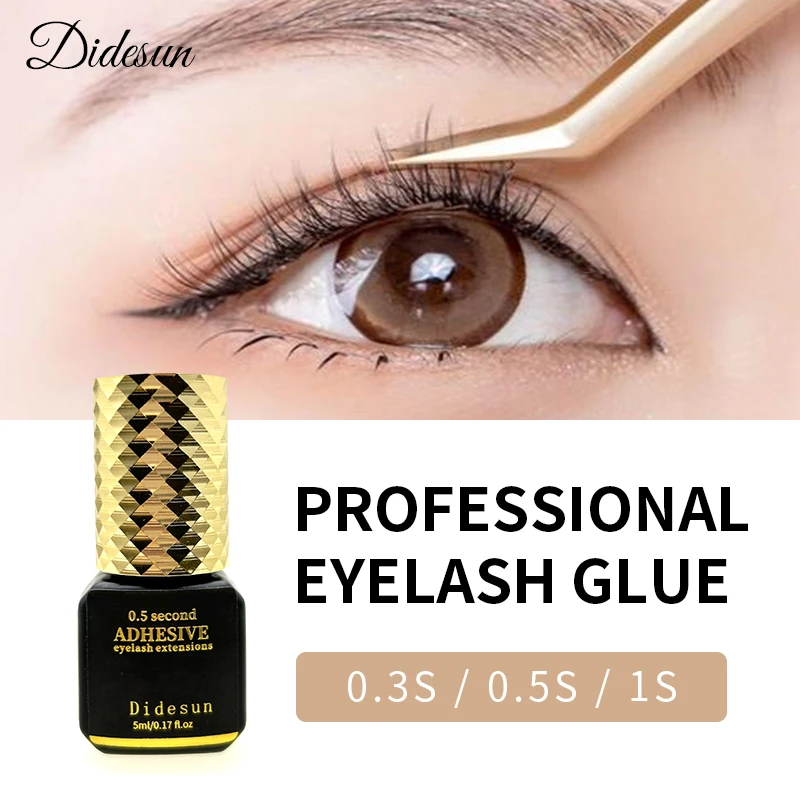 

Didesun Professional Lash Glue Adhesive 0.3s 0.5s 1s Fast Drying False Eyelash Extension Glue