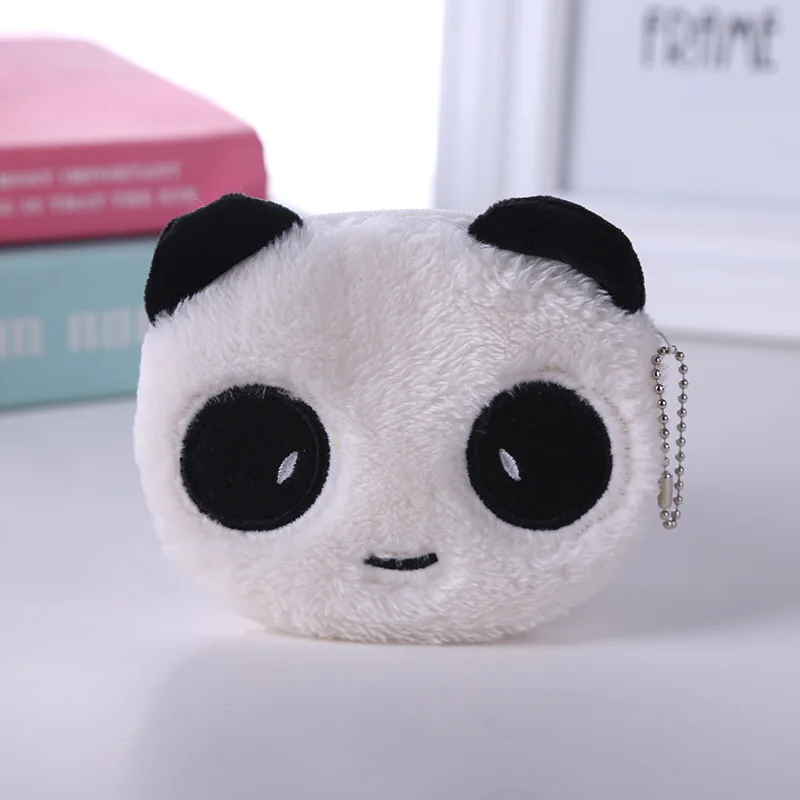 Cartoon Plush Animal Coin Bag Children's Coin Purse Kids Cute Purse Key Headphone Data Cable Stotage Bag Id Credit Card Holder