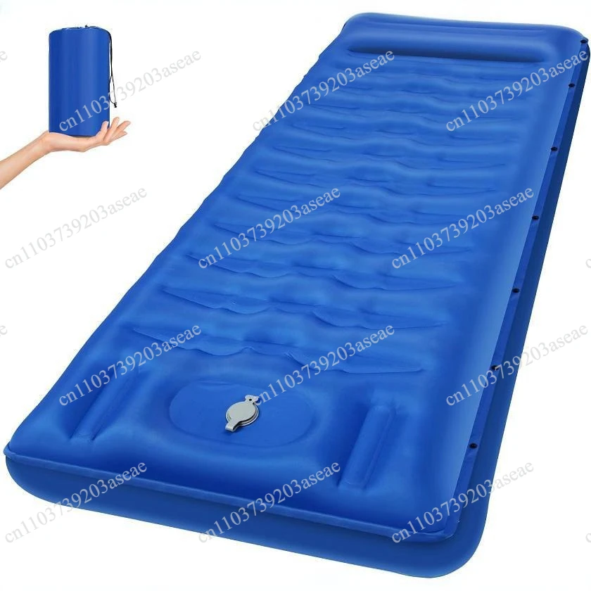 Pull belt thickened lightweight outdoor inflatable pad portable camping moisture-proof sleeping pad tent