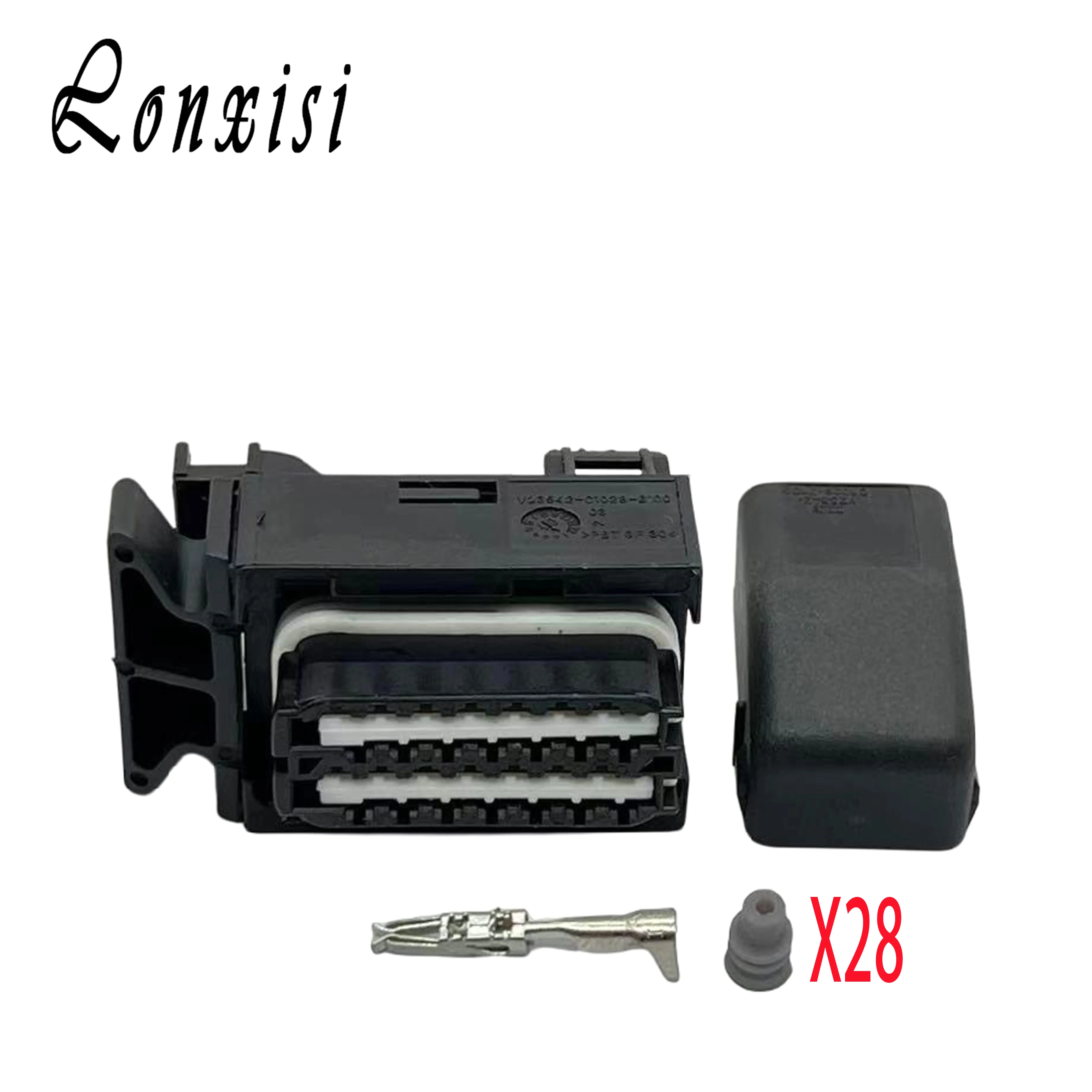 28 Pin Automotive ECU Socket Plug 1393436-1 Welding Plate ECU Female Connectors Control System Plug Housing
