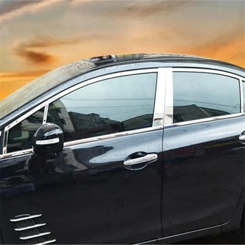 

WELKINRY For Honda Civic FB 9th Generation 2012-2016 Car Body Door Window Central Middle B C Column Pillar Post Cover Trim