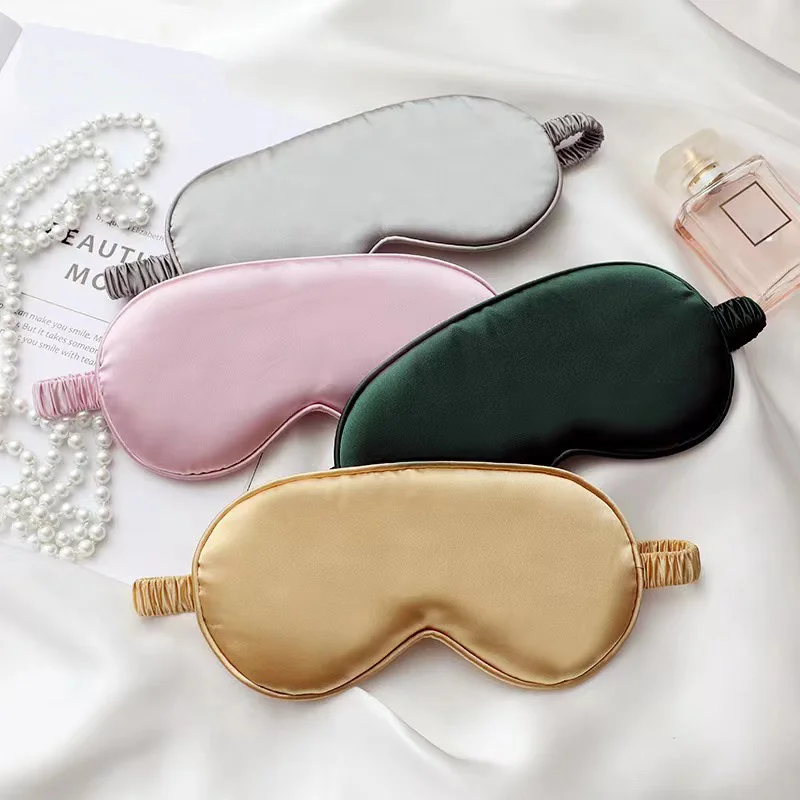 1Pcs Natural Silk Sleeping Eye Mask Eye Shade Cover Eye Patch Women Men Soft Portable/Blindfold /Travel Eye Patch for Sleeping