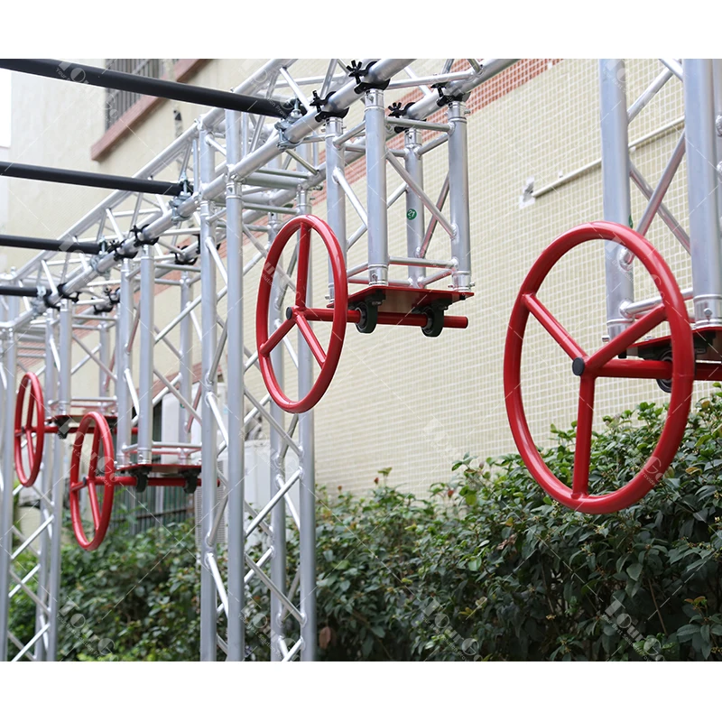 Rodas giratórias para ambientes internos e externos, obstáculos Ninja Warrior para adultos e crianças