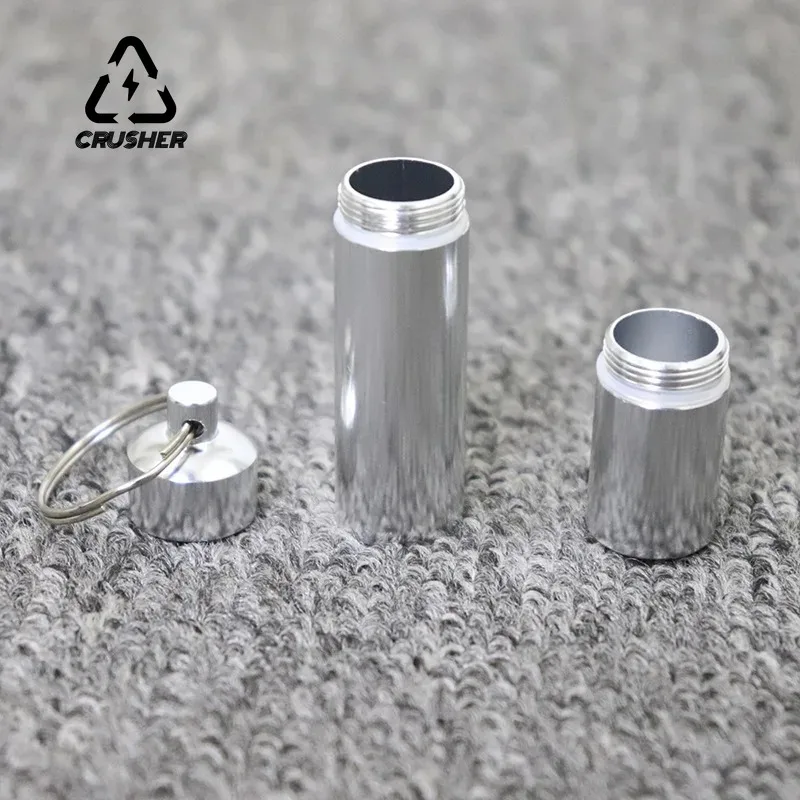 CRUSHER Aluminum Alloy Cigarette Case Tube Waterproof Pill Toothpick Capsule Bottle Keychain Tobacco Box Smoking Accessories