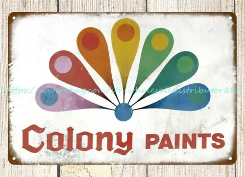 Colony Paints metal tin sign man cave metal dorm  room  wall decor