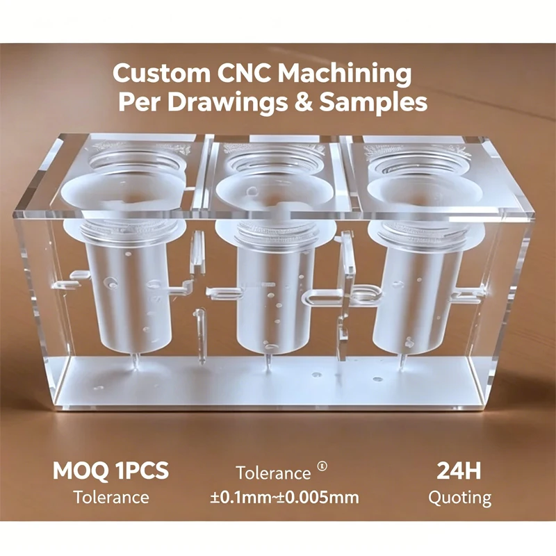 Precision CNC Machining PMMA Acrylic Parts Custom Milling Turning ABS POM Nylon PVC PEEK Engineering Plastic Rapid Prototype