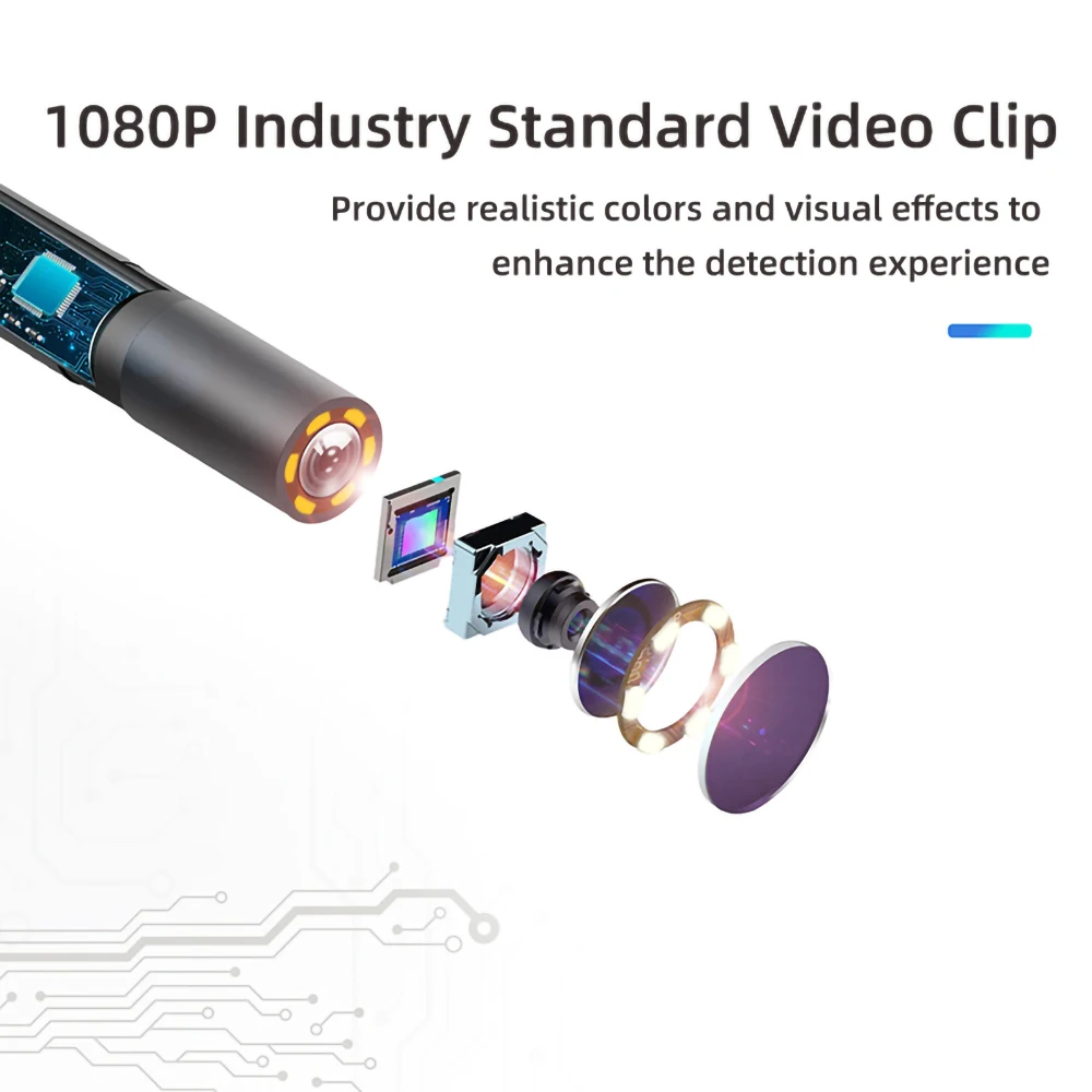 Industrial Endoscope Integrated Machine 2.4 Inch Ips Screen 5.5mm Lens HD Pipeline Camera Video Detection Inspection Borescope