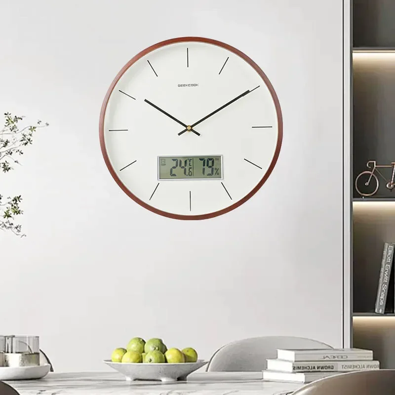 Nordic Round Wall Clock Clockwork Office Living Room Mechanic Interior Wall Clock Large Noiseless Reloj De Pared Room Decoration