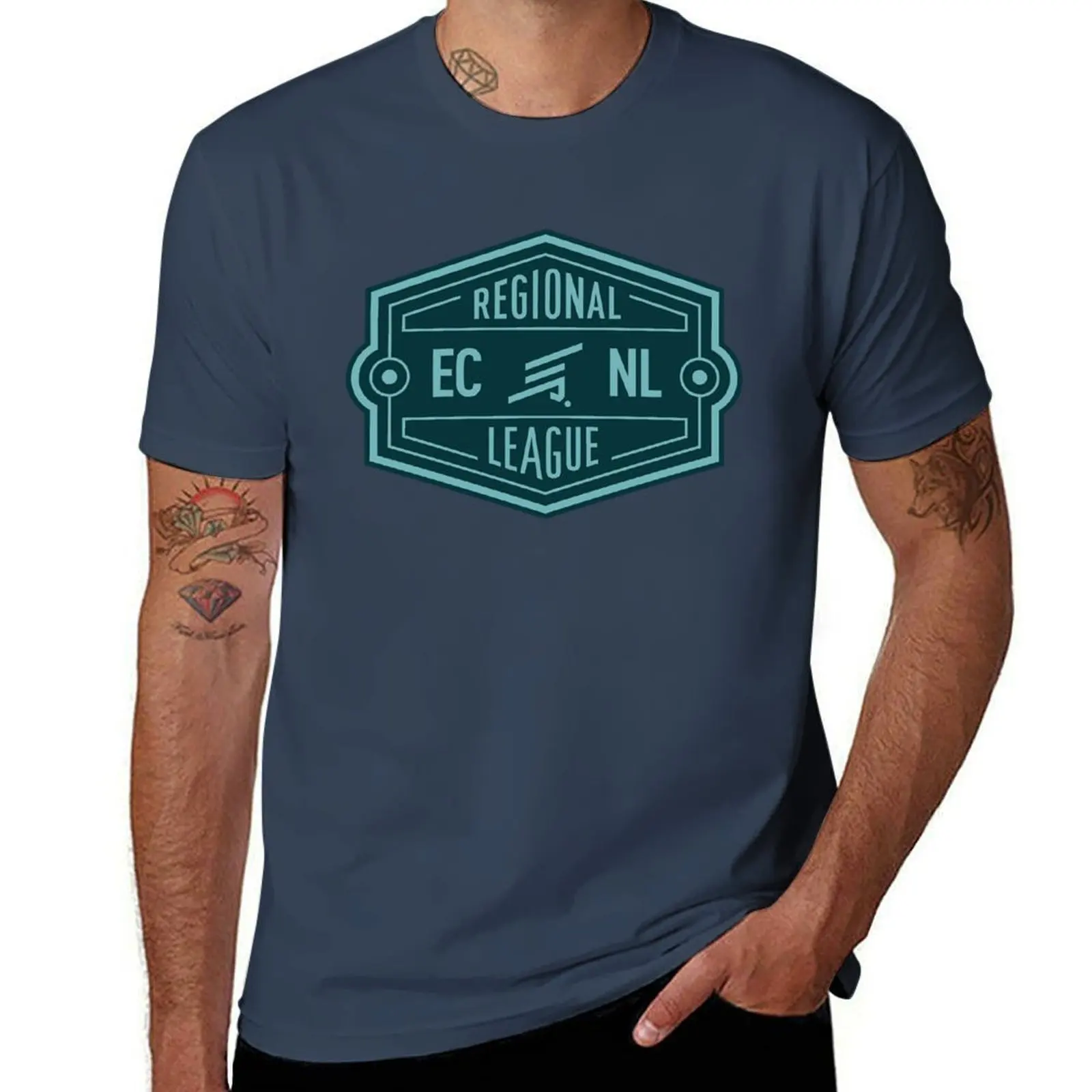 Flagship C.N.L Design T-Shirt Simple Trendy Casual T-Shirt-image