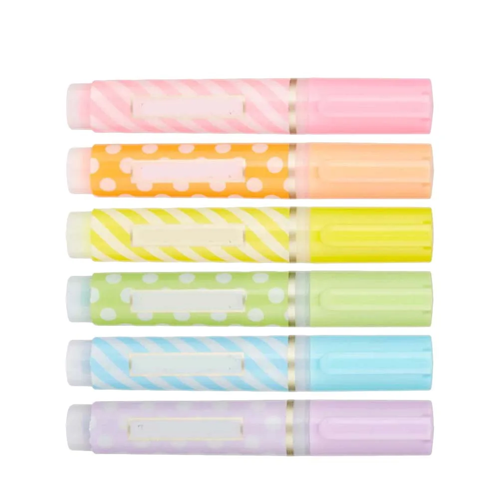 

6pcs Highlighter Fluorescent Liquid Chalk Pen Light Color Maker Painting Drawing Pens for Whiteboard