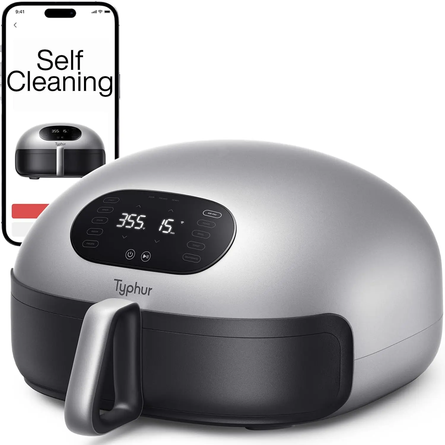 Air Fryer, No.1 Cooking Speed Large Air Fryer with Superior Airflow, Self-cleaning Smart Digital Air Fryer with Dishwasher Safe