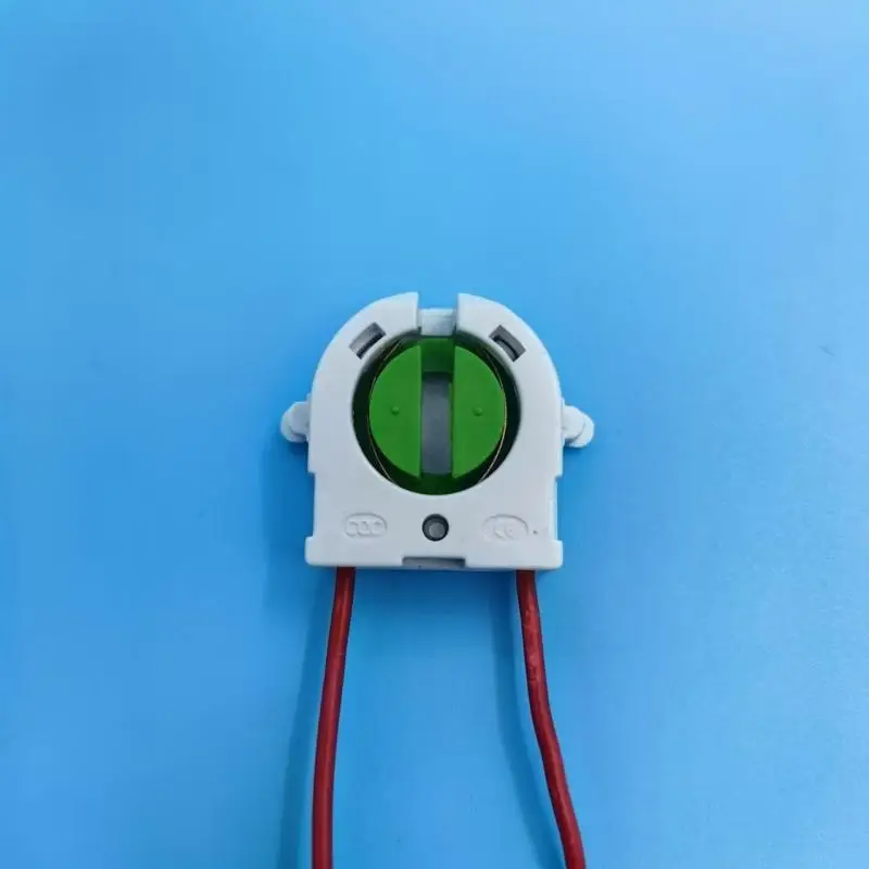 10 Buah Dudukan Lampu Neon T8 Basis G5 G13 Soket Lampu Tahan Panas Tanpa Shunt AC 500V 2A untuk Tabung Lampu Neon LED