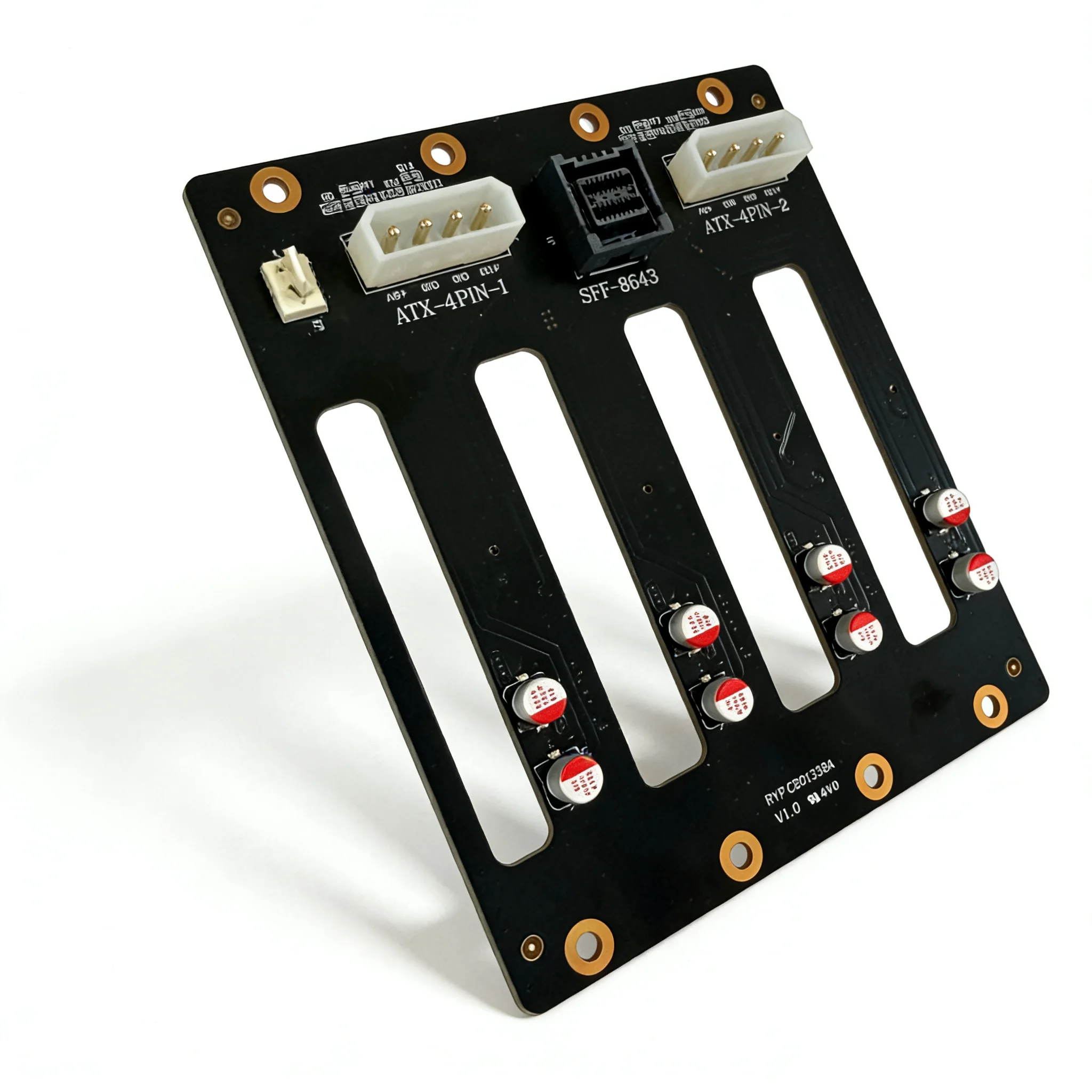 

High Speed U.2 NVMe SSD Expansion Card SFF-8643 Adapter PCB Board 4 Slot Hard Drive Converter