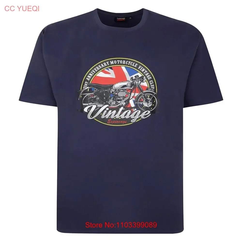 СЕРАЯ ВИНТАЖНАЯ ФУТБОЛКА ДЛЯ МОТОЦИКЛА ESPIONAGE SLATE T435 2XL3XL 4XL5XL6XL7XL8XL винтажная стираная графика Удобная