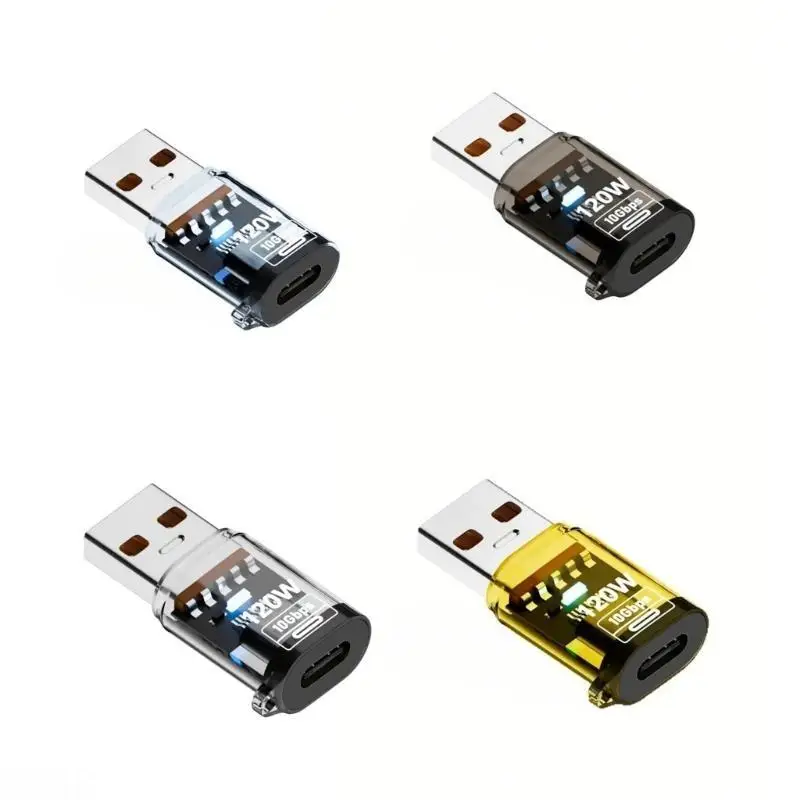 D08B USB to Type C Adapter Converter Connector 120W Fast 10Gbps Transfer Rate