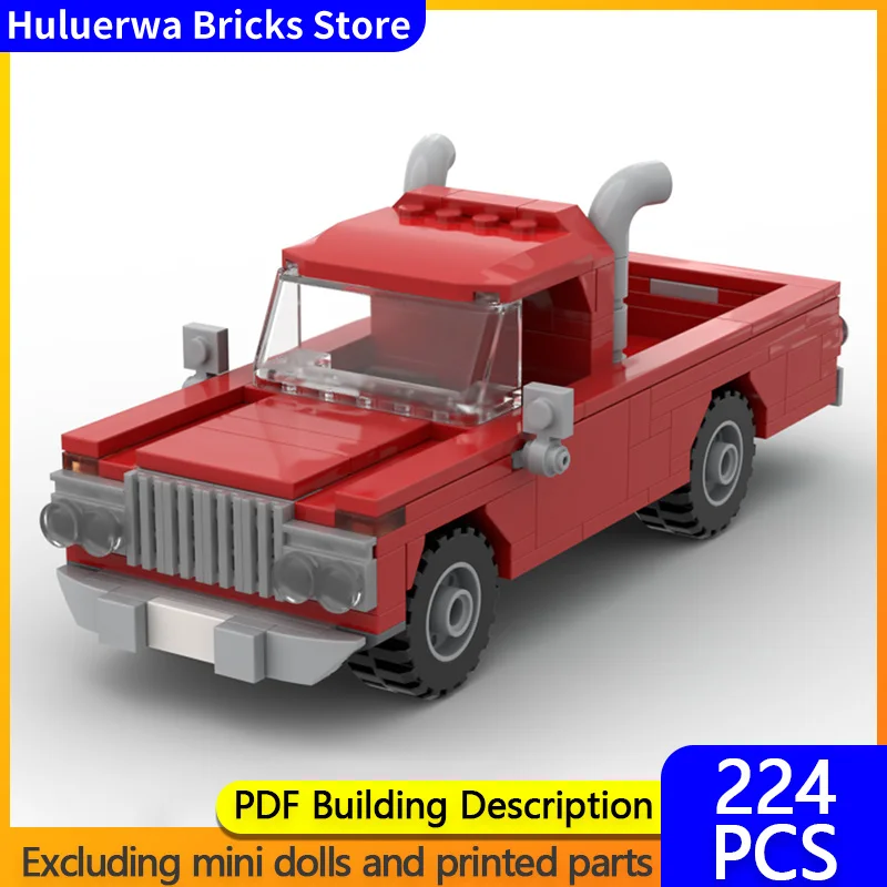 

Модель скоростного гоночного автомобиля MOC, строительные кирпичи, классический пикап, модульная технология, детские праздничные подарки, сборка игрушек, костюм