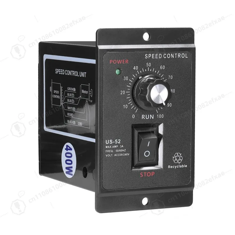 Controlador de Velocidad para Motor de CA Mini de 400W, US52 UX52, Regulador de Velocidad con Pantalla Digital