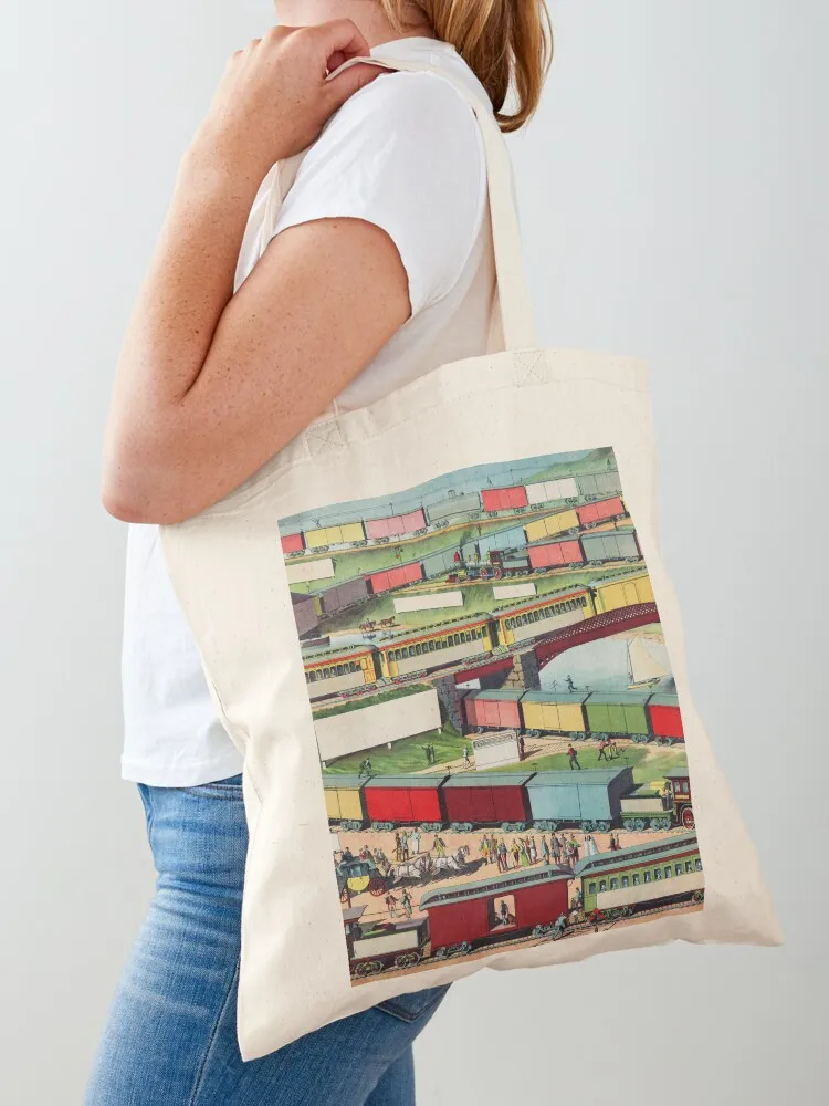 

Antique train Tote Bag ecological bags Gift bag shopper bags for women tote bags aesthetic