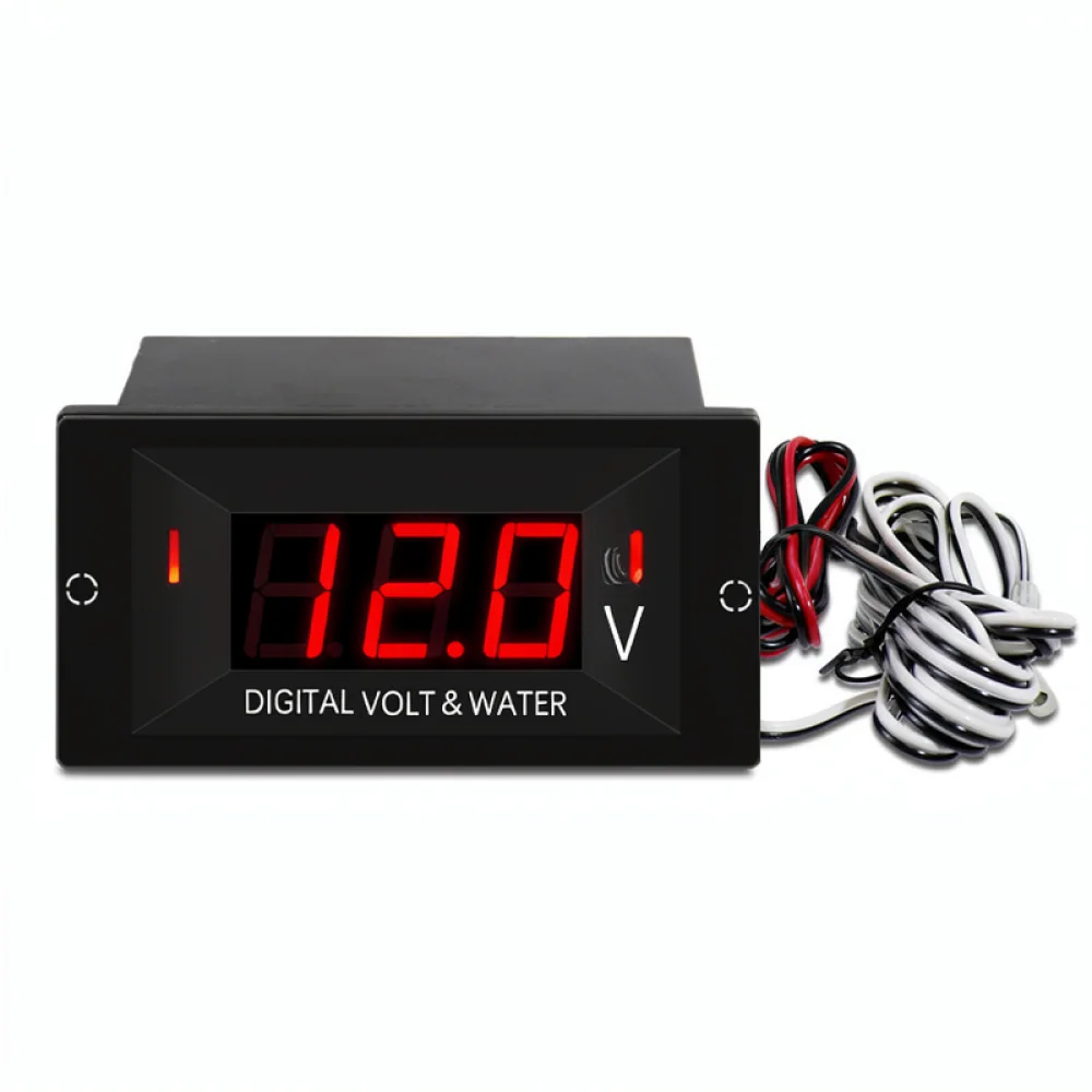 Car Truck Universal 2 In 1 LCD Water Temp Voltage Gauge Horizontal Digital Monitor Modification Meter Accessory