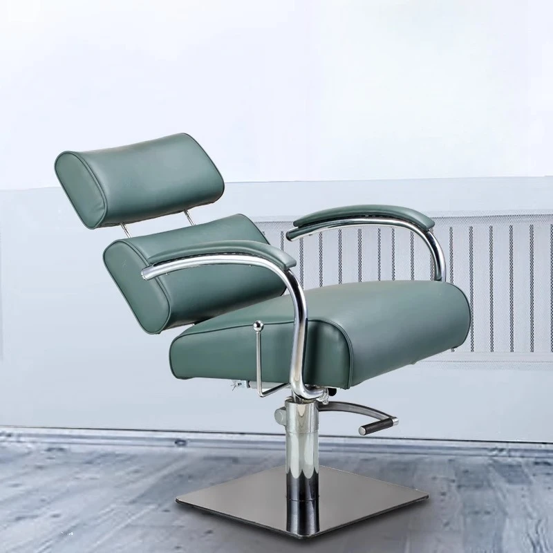 Hair cutting chair rotatable lifting backrest reclining hair salon chair backrest