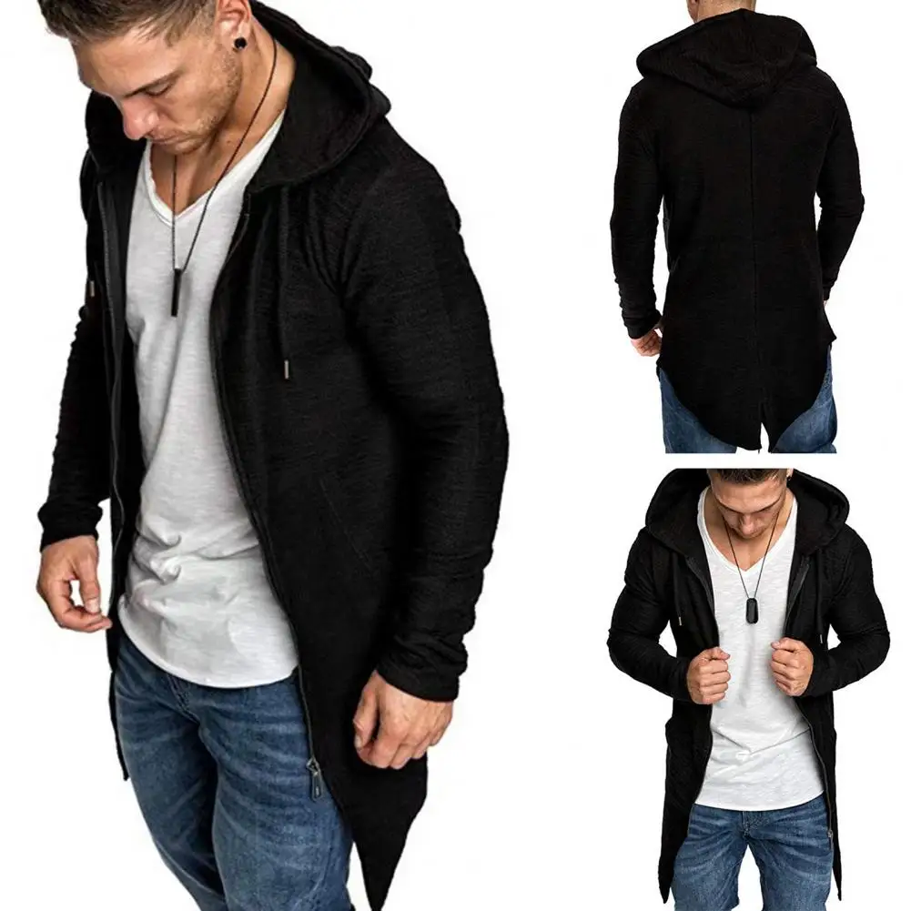 Midi Jacket  Popular Warm Pure Color Jacket  Streetwear Cardigan Coat