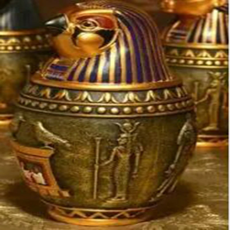 EGYPTIAN HOUSE CANOPIC JARS CAT HOME FURNISHINGS ORNAMENTS HOME FURNISHINGS SECRET ROOM ESCAPE DECORATION ORNAMENTS STORAGE TANK