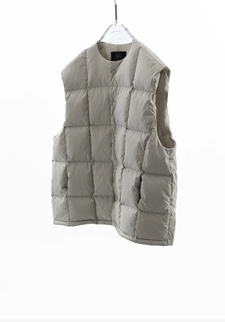 Winter Essentials~ down Vest, Women's Block-Patterned Warm Vest, Versatile Sleeveless Top, 2026 New Model