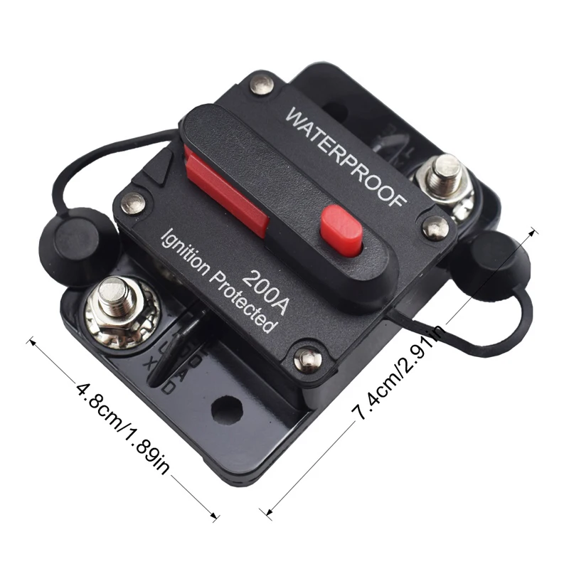 قطاع دارة فيوز إعادة تعيين 30A 40A 50A 60A 70A 80A 100A 120A 150A 200A 250A 300A أمبير قارب مقاوم للماء قطاع دارة السيارة