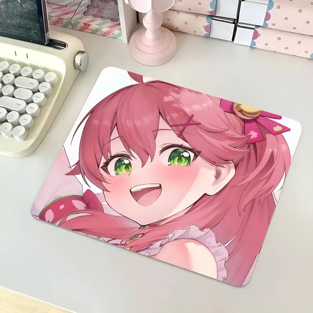1pc Popular VTuber Sakura Miko Small Mousepad Keyboard Pad Laptop Cushion Non-slip Deskpad