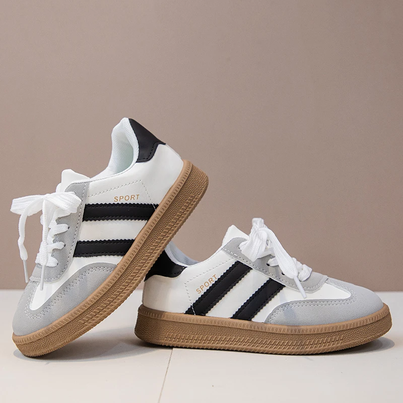 2205 Autumn New Children Sports Shoes Unisex Kids Sneakers Breathable Basketball Shoes Tennis Casual Flats Footwear 26-37 Size